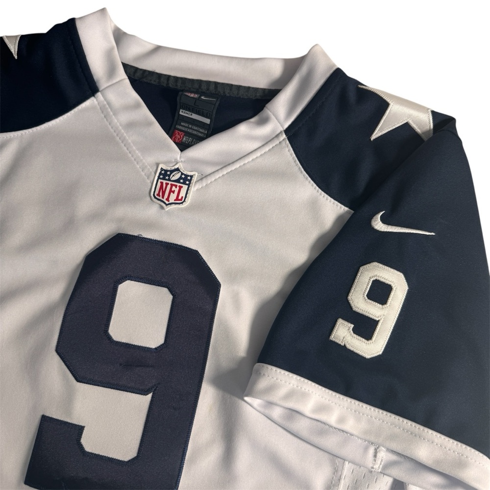 Dallas Cowboys Nike Women's Large Tony Roma NFL Shirt Jersey Licensed White Blue